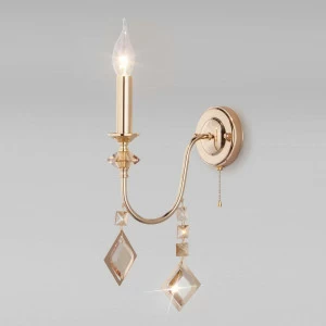 Бра настенное золотистое Eurosvet Telao 10110/1 Strotskis EUROSVET СВЕЧА 00-3930477 Золото