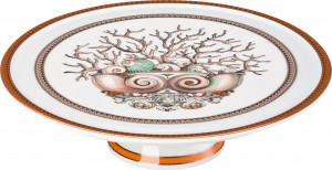 10593132 Rosenthal Versace Блюдо на ножке Rosenthal Versace Морские звезды 21см, фарфор Фарфор