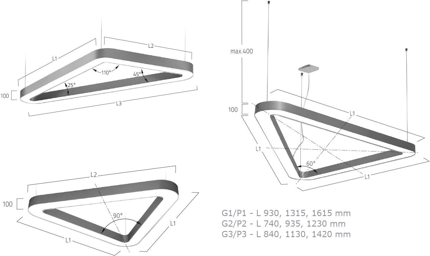 Lightnet Светодиодная подвесная лампа Three peaks sun-id-1353123 - Вид №1