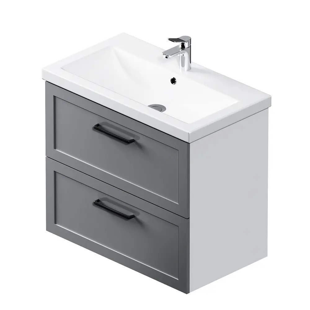 Комплект фасадов для тумбы AM.PM Force M9FFFM0802GM 33x76.5 см МДФ цвет серый 2 шт STLM-2053389