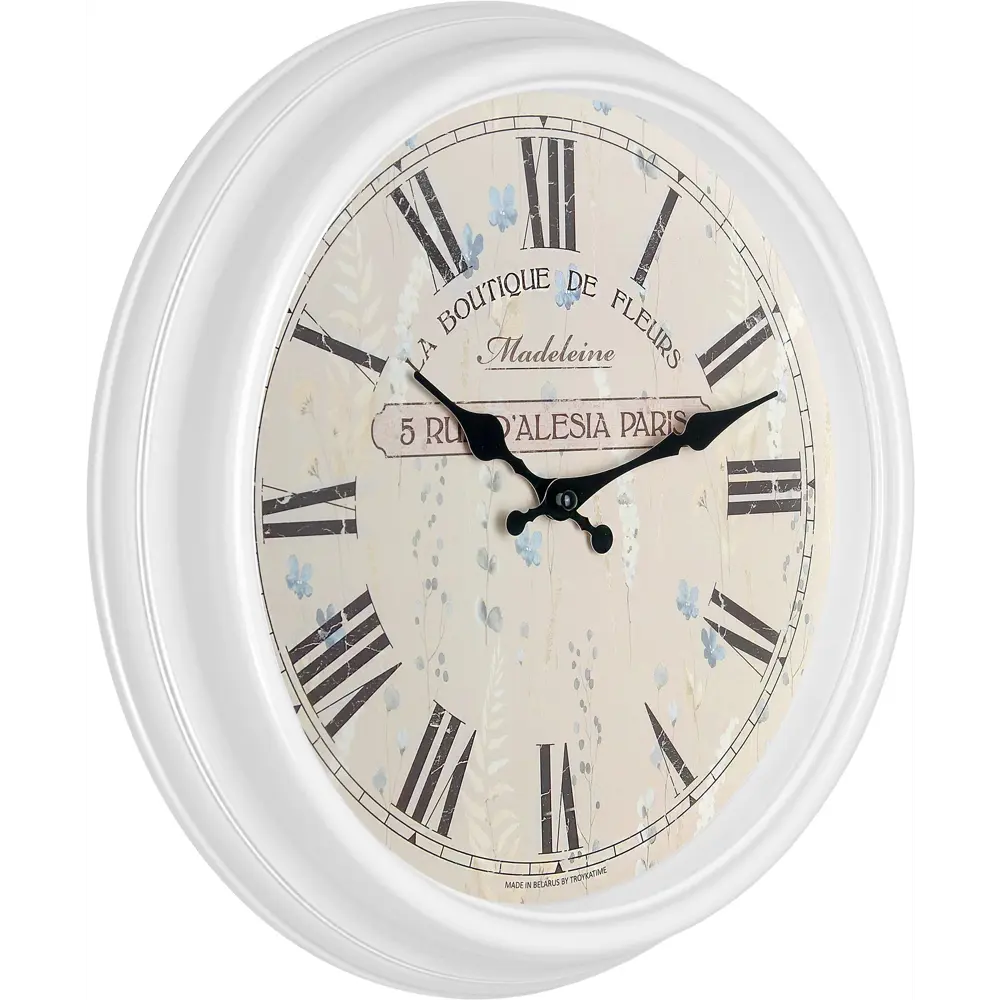 Часы настенные Troykatime Лаванда круглые пластик цвет белый/бежевый бесшумные ø31 см NATURE STLM-2050358 - Вид №2