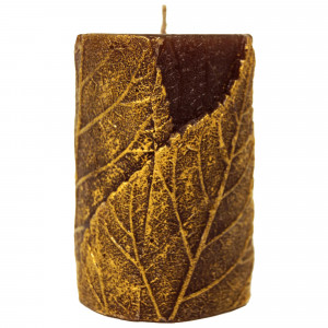 82625951 Свеча «Листопад» малая, цвет золотой
