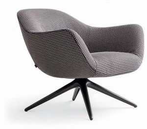 Poliform Мягкое кресло на козелке из ткани с подлокотниками Mad