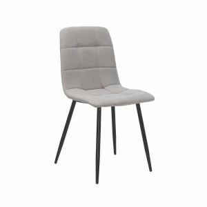 Стул мягкий со спинкой серый Leset "Скай" Ultra Smoke IMPEX  00-3967280 Серый;черный