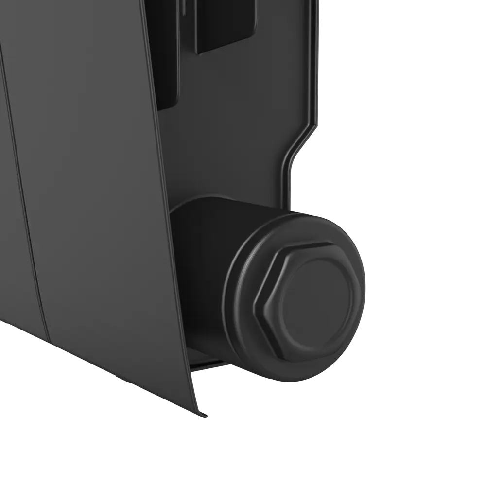 Радиатор секционный Royal Thermo Biliner RTBNSVR35010 350/87 10 секций нижнее правое подключение биметалл черный 82758204 STLM-2141566 - Вид №5