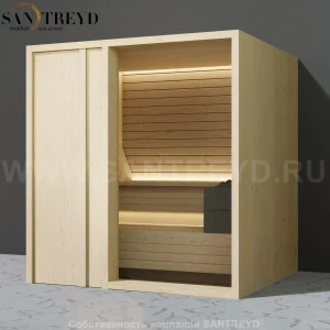 Effegibi YOKU.D80 SA.70200010 Сауна с левой дверью. Мощность: 8 кВт макс. Размеры: длина 202 см, ширина 180 см. Отделка: осина термообработанная