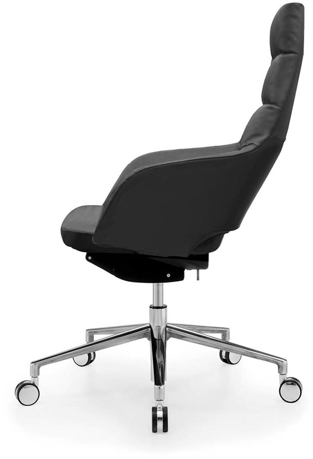 Sinetica Кожаное кресло руководителя с регулируемой высотой, 5 спицами и средней спинкой Captain sun-id-1464440 - Вид №1