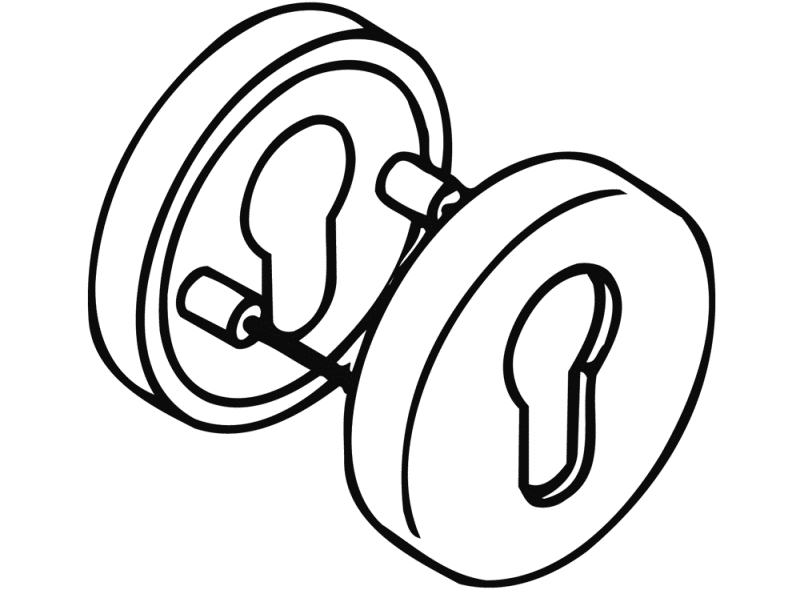 306.23PBFS Накладка на ключ для противопожарных дверей HEWI System 111 | Polyamid  - Вид №7