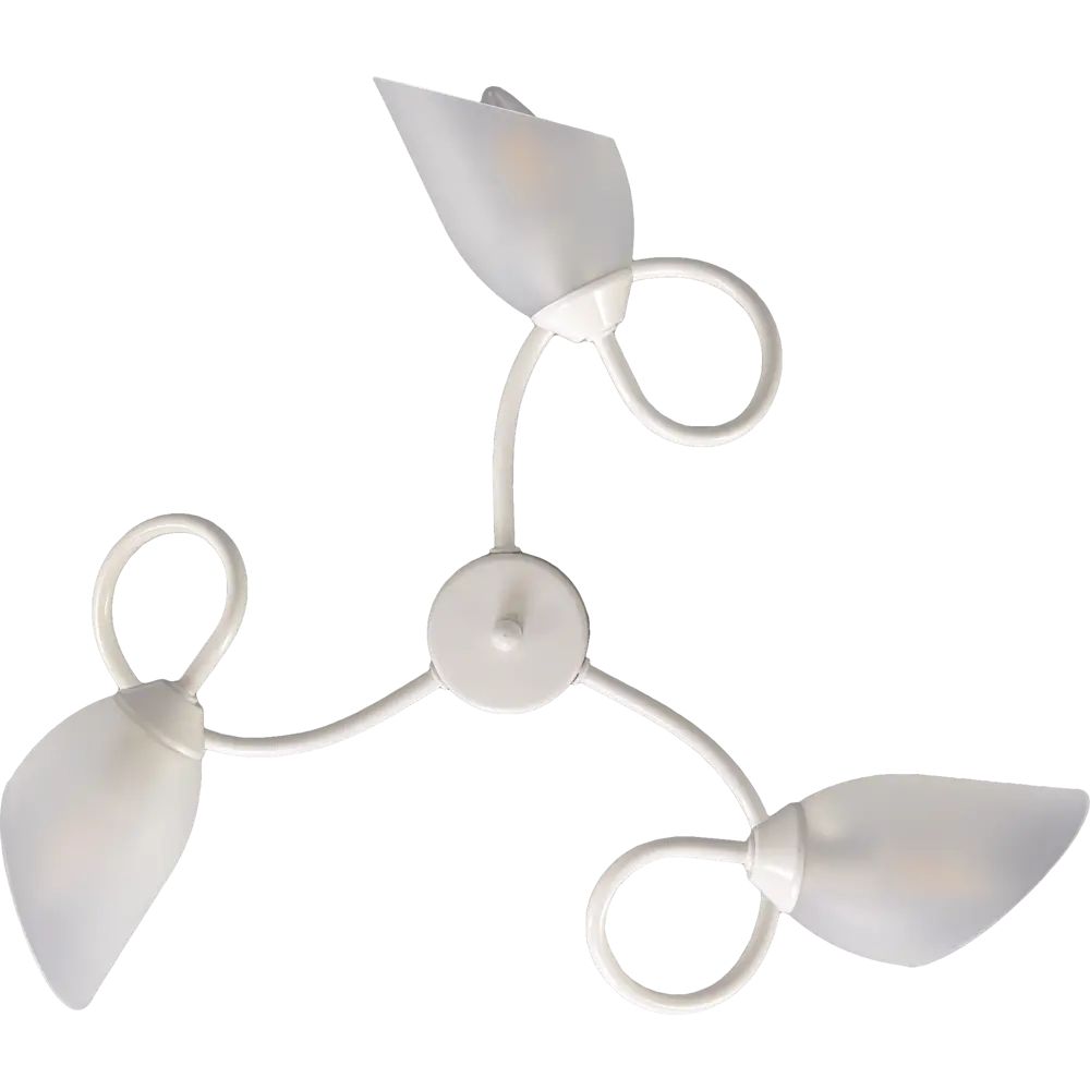 Люстра потолочная Vitaluce Кэтти 3 лампы 9м² Е14 цвет белый глянцевая STLM-2013569 - Вид №1