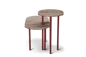 Круглый мраморный журнальный столик Shivakashi