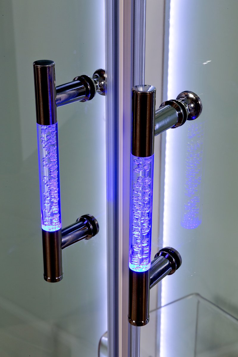 L 801 с гидромассажем BLACK Душевая кабина DETO Серия L А102 L LED - Вид №5