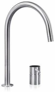 MGS Смеситель для кухни из нержавеющей стали на два отверстия F2