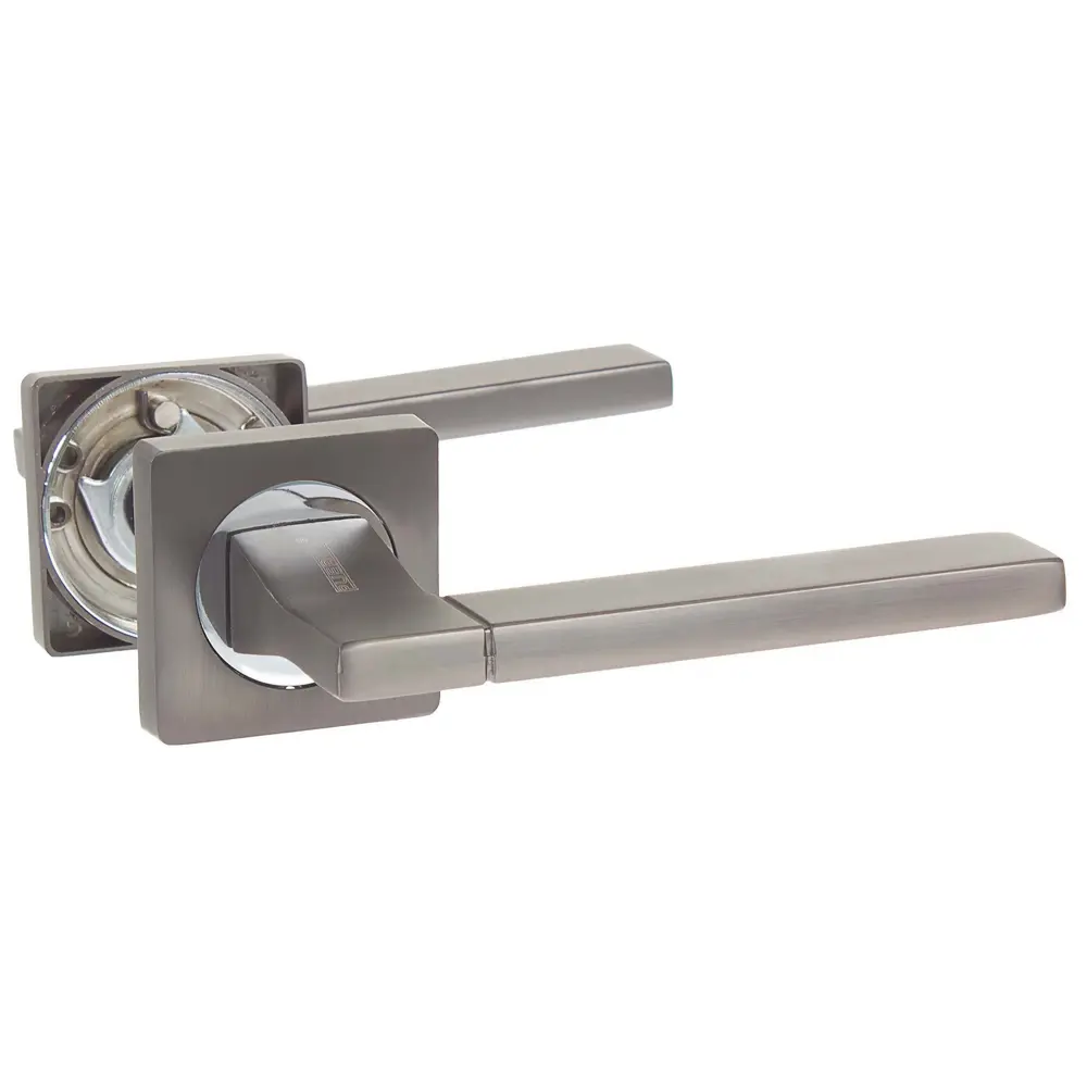 Ручка дверная на розетке AL 524-02 MBN, цвет графит PUERTO STLM-2052845 - Вид №1