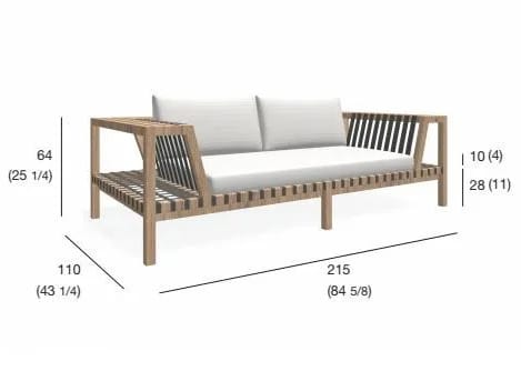 2-местный ТИК садовый диван RODA сеть ARCH-00121941 - Вид №5