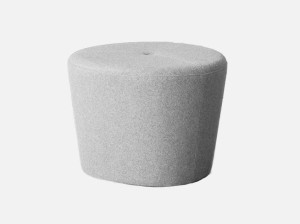 Овальный пуф из ткани