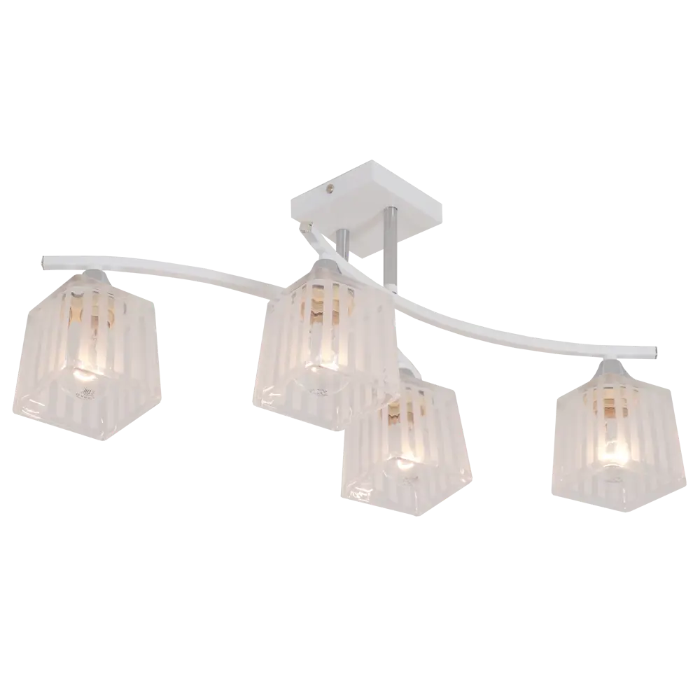 Люстра потолочная «Nares» 4 лампы 12 м² цвет белый SCHAFFNER STLM-2123268