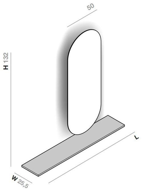 INBANI Овальное деревянное зеркало со встроенной подсветкой с полкой sun-id-1407493 - Вид №3