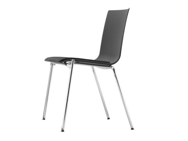 Пластиковый штабелируемый стул с мягким сиденьем THONET S 160 ARCH-00079289