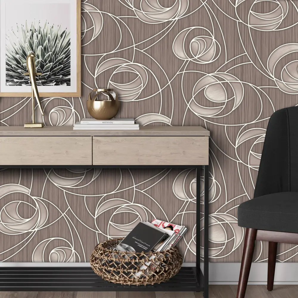 Обои бумажные Некст коричневые 0.53 м 1024-08 Santreyd STLM-2113743 - Вид №2