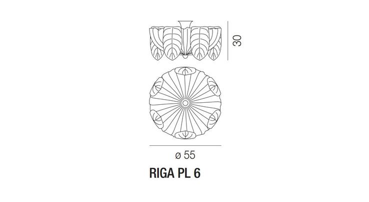Vistosi Riga 6 PL люстра потолочная 53812 - Вид №2