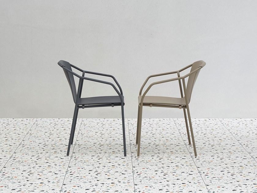 Ezpeleta Штабелируемый садовый стул из полипропилена с подлокотниками  Mn-rod01  - Вид №4