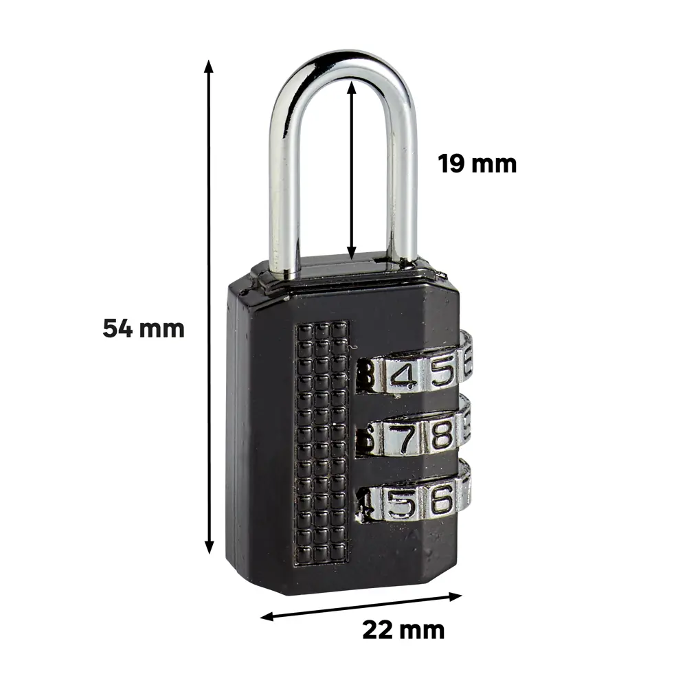 Замок кодовый Standers, 22 мм, ЦАМ/сталь STLM-2170054 - Вид №3