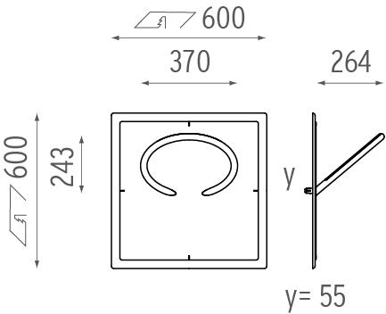 Flos Полувстраиваемый потолочный светильник отраженного света Soft collection - 3d sun-id-1481103 - Вид №1