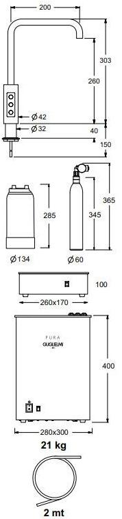 GUGLIELMI Смеситель для негазированной, газированной и кипящей воды  Fgap39098  - Вид №5