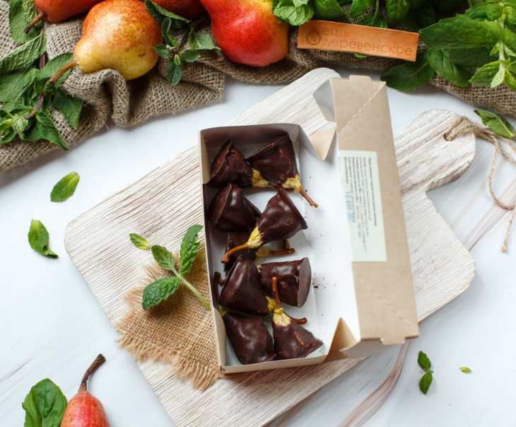 6327 Груша сушеная в горьком ремесленном шоколаде Вкусляндия  - Вид №3