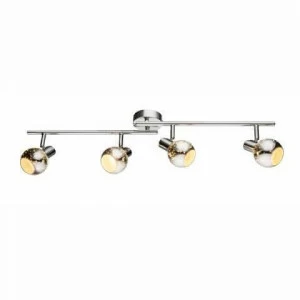 Спот потолочный цвета хром с 4 плафонами Globo Koby 54845-4 GLOBO KOBY 00-3891196 Хром