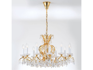 Подвесной светильник из латуни с кристаллами