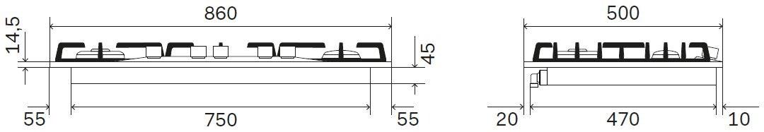 Ilve Газовая встраиваемая плита из нержавеющей стали Nostalgie Hcb90sdn Santreyd - Вид №2