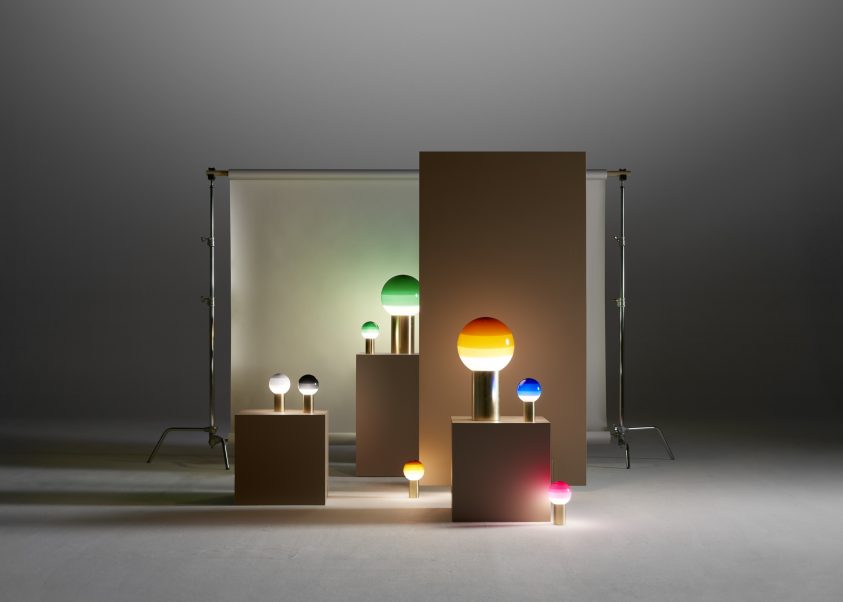 072889 Настольный светильник M синий-латунь Marset Dipping Light  - Вид №2
