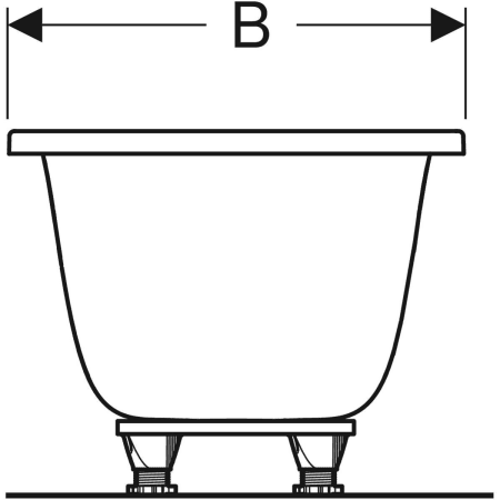 554.120.01.1 Прямоугольная ванна Geberit Tawa, тонкое исполнение, с ножками Geberit  - Вид №4