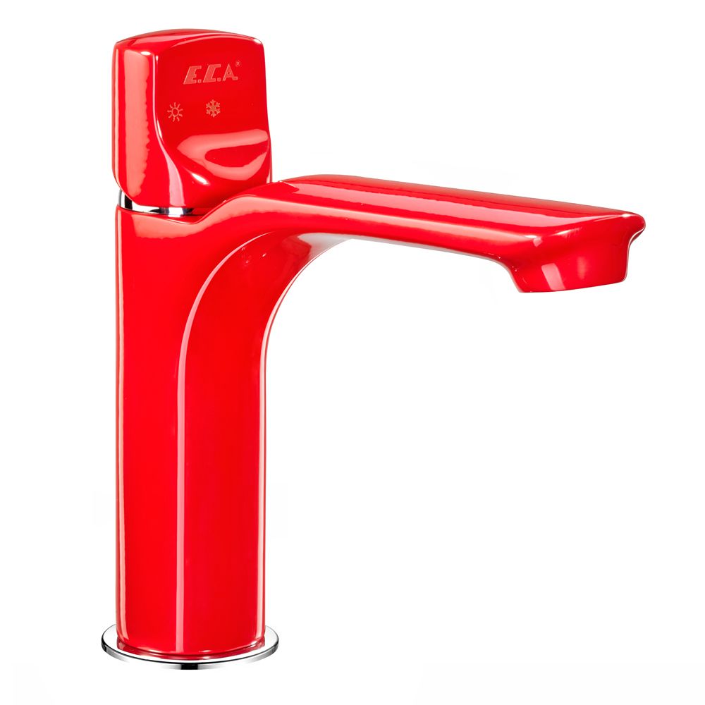 104308986  Смеситель для умывальника Myra - красный Eca  - Вид №1