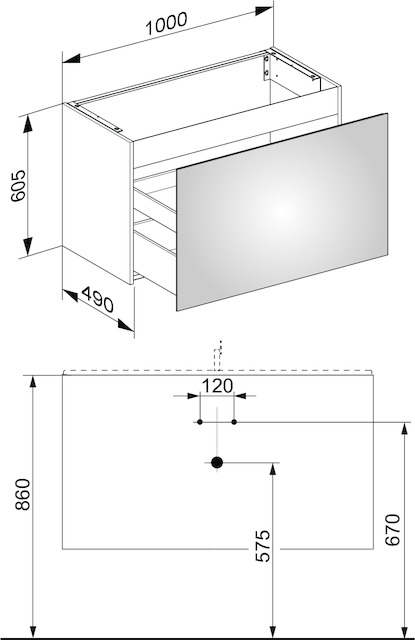 32972180000 Тумба под умывальник KEUCO Plan - Вид №3