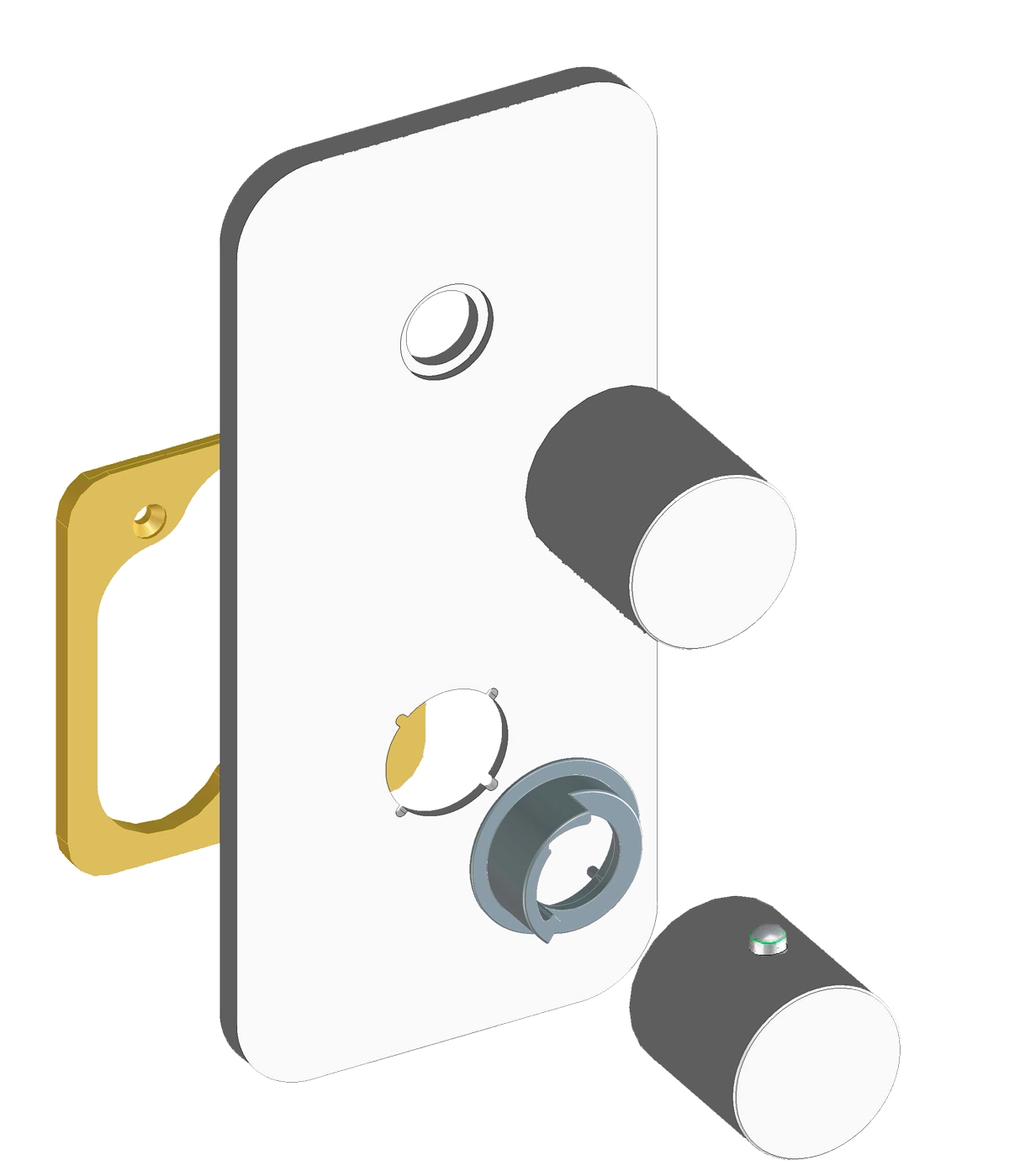 Z031202 + Z030204 000 Смеситель & запорный кран Oki 1 Outlet LP BOSSINI  - Вид №2