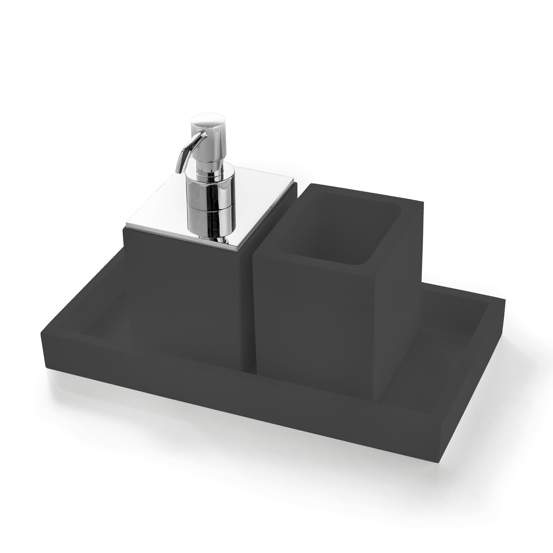 BEMN99A 3SC Набор из 3 предметов, стакан, диспенсер, лоток Moderno Treesseci 3SC