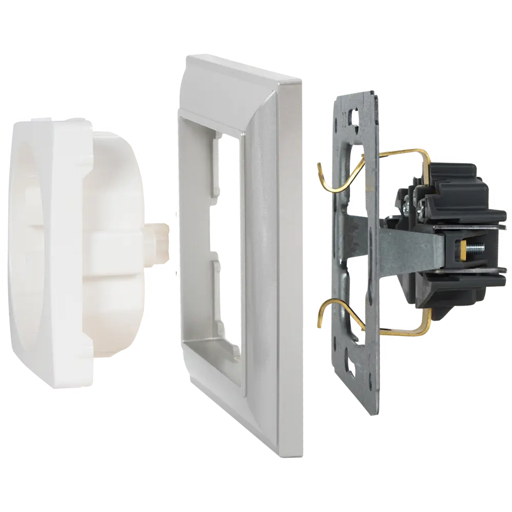 Рамка для розеток и выключателей Werkel Fiore 1 пост, цвет серебряный STLM-2158836 - Вид №2