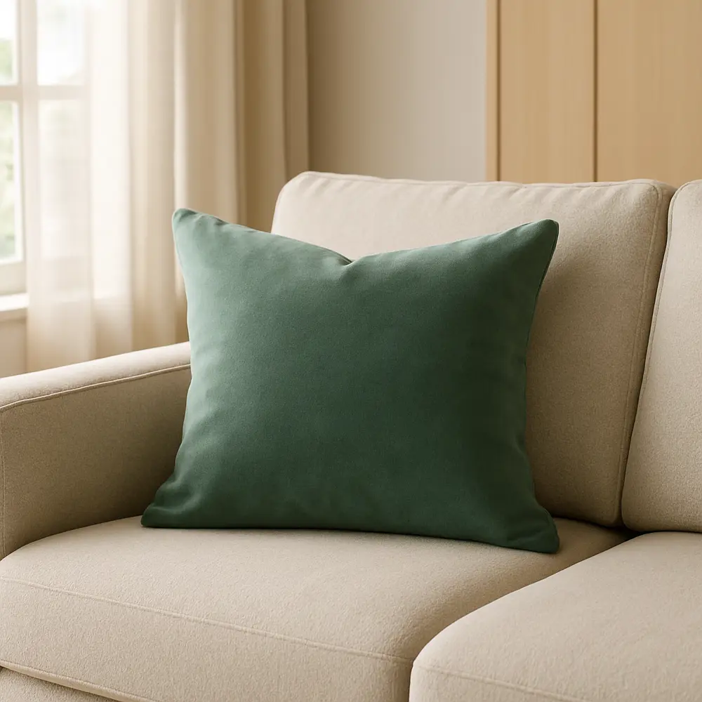 Flandria Декоративная подушка 45×45 см в стиле неоклассика темно-зеленый 89395106 Santreyd STLM-1582006