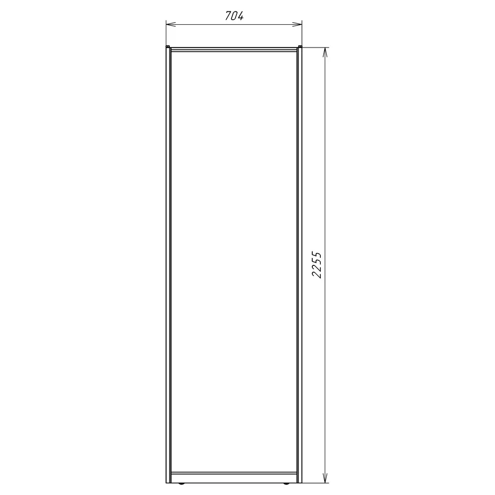 Дверь-купе KONSENSA 225.5x70.4 см МДФ цвет бетон профиль черный STLM-2168913 - Вид №10