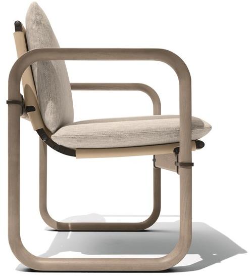 Giorgetti Садовый стул из ясеня с подлокотниками Loop sun-id-1351901 - Вид №1