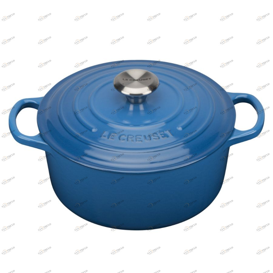 Кастрюля чугунная Le Creuset, Ø24 см, голубая 21177242002430