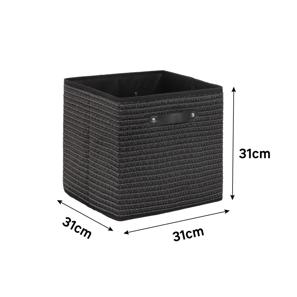 Короб Spaceo KUB 31x31x31 см 29.7 л полипропилен цвет чёрный STLM-2190015 - Вид №1