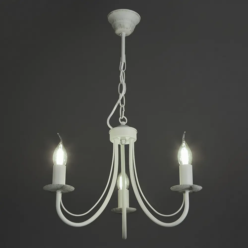 Люстра подвесная Vitaluce Линда 3 лампы 9м² Е14 цвет бежевый матовый STLM-2100795 - Вид №1