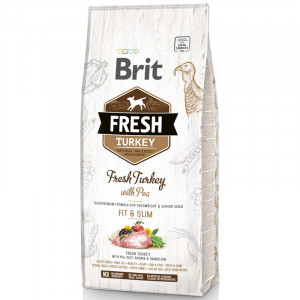 ПР0049474 Корм для собак Fresh Индейка с горохом для контроля веса сух. 12кг Brit