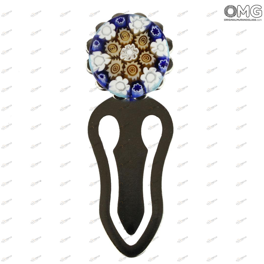 4074 ORIGINALMURANOGLASS Закладка для книг Миллефиори - муранское стекло OMG 4 см 