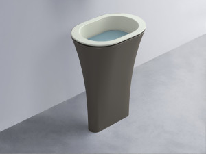 AMLA65-PM+AMPILO-PL+AMCOLO-FN Раковина Amedeo Ovale отдельностоящая cielo Enjoy + Amedeo