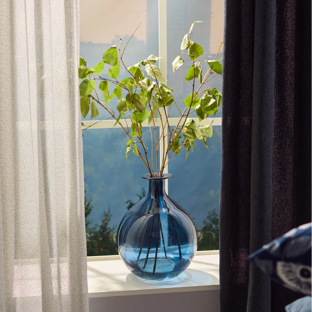 Ваза Santreyd Ультрамарин - синее стекло для цветочных композиций 24 см 87896497 STLM-0825585