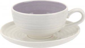 10624130 Portmeirion Чашка чайная с блюдцем Portmeirion "Софи Конран для Портмейрион" 200мл (вишневая) Фарфор